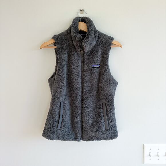 Patagonia Los Gatos Fleece Zip Up Mock Neck Vest Gray S - Picture 1 of 8